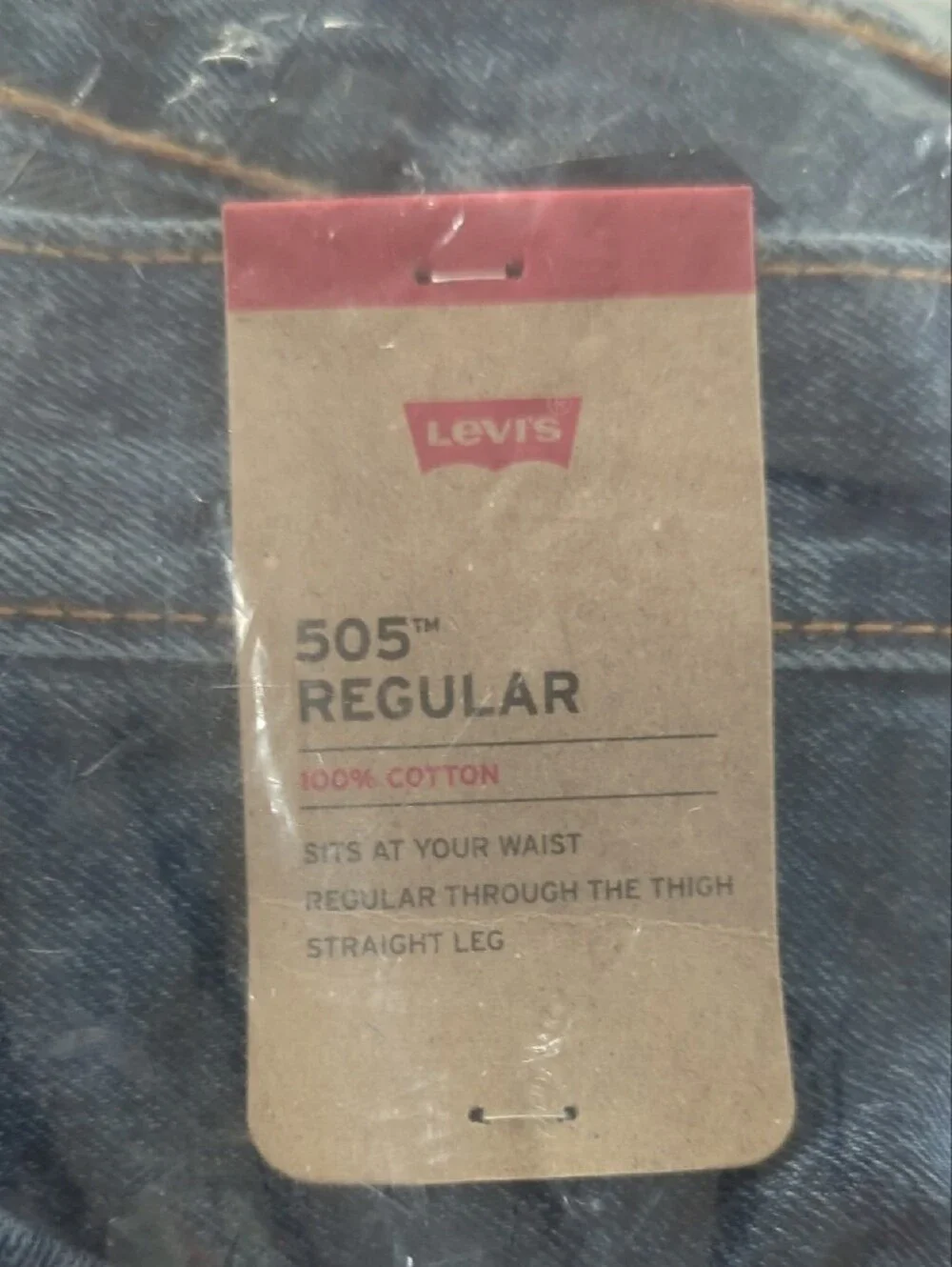 NEW mens Levi's 505 Regular Dark Stonewash Relaxed Fit Men's Jeans - Blue 32x34